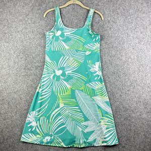 Columbia PFG Frezzer III Tank Dress Womens S Green Tropical Hawaiian Performance